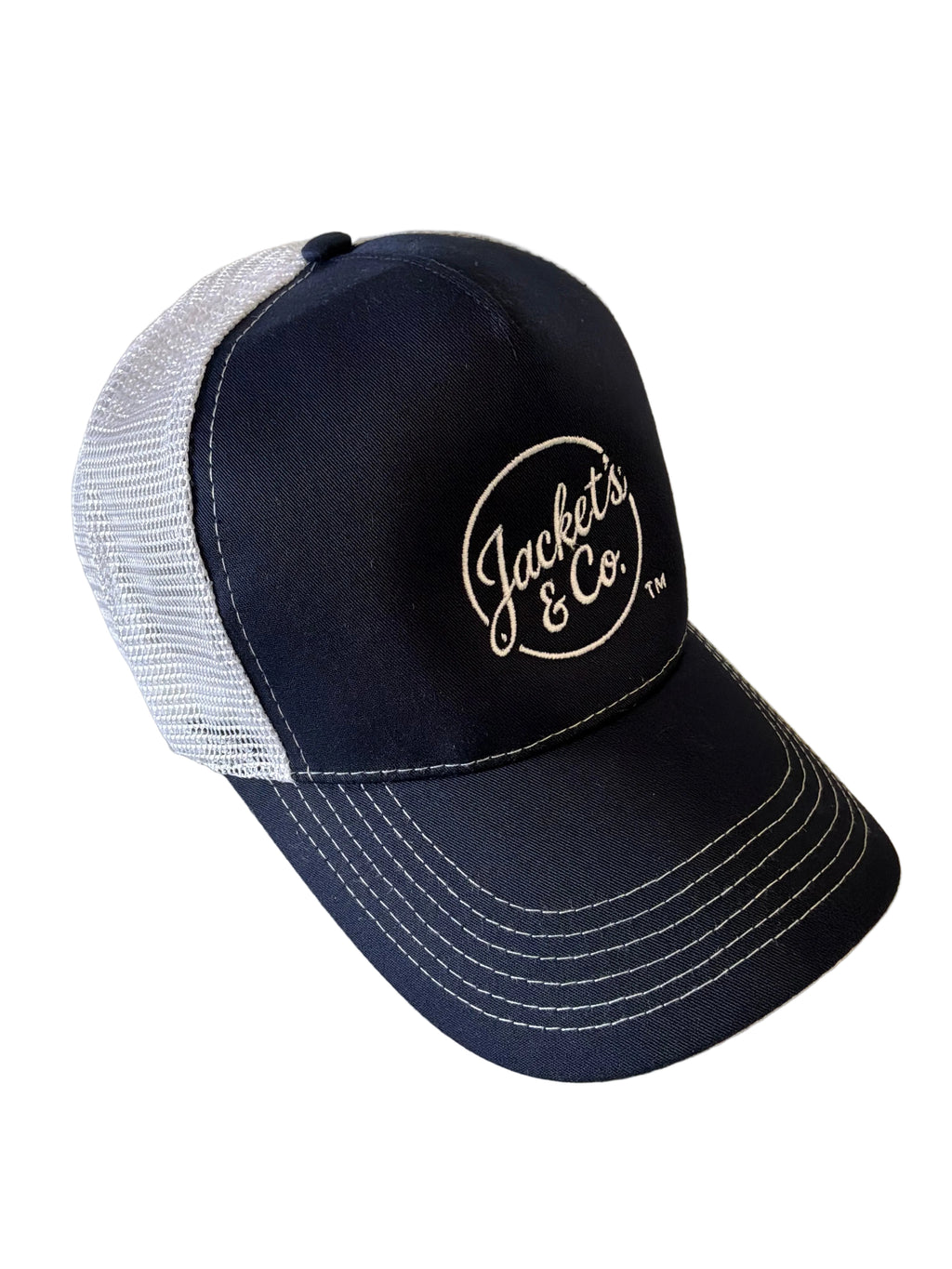 Navy Blue and white Trucker Hat