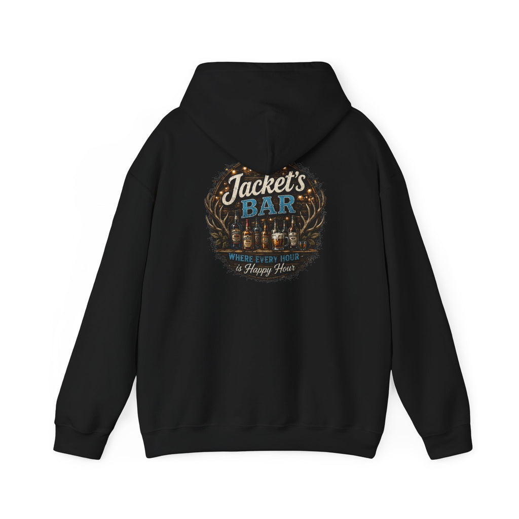Jacket's Bar Hoodie — Vintage Pub Logo Hooded Sweatshirt