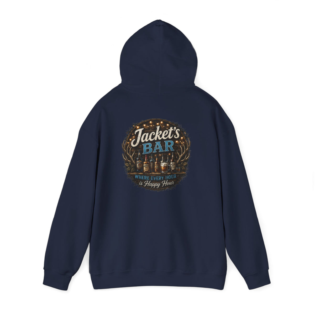 Jacket's Bar Hoodie — Vintage Pub Logo Hooded Sweatshirt