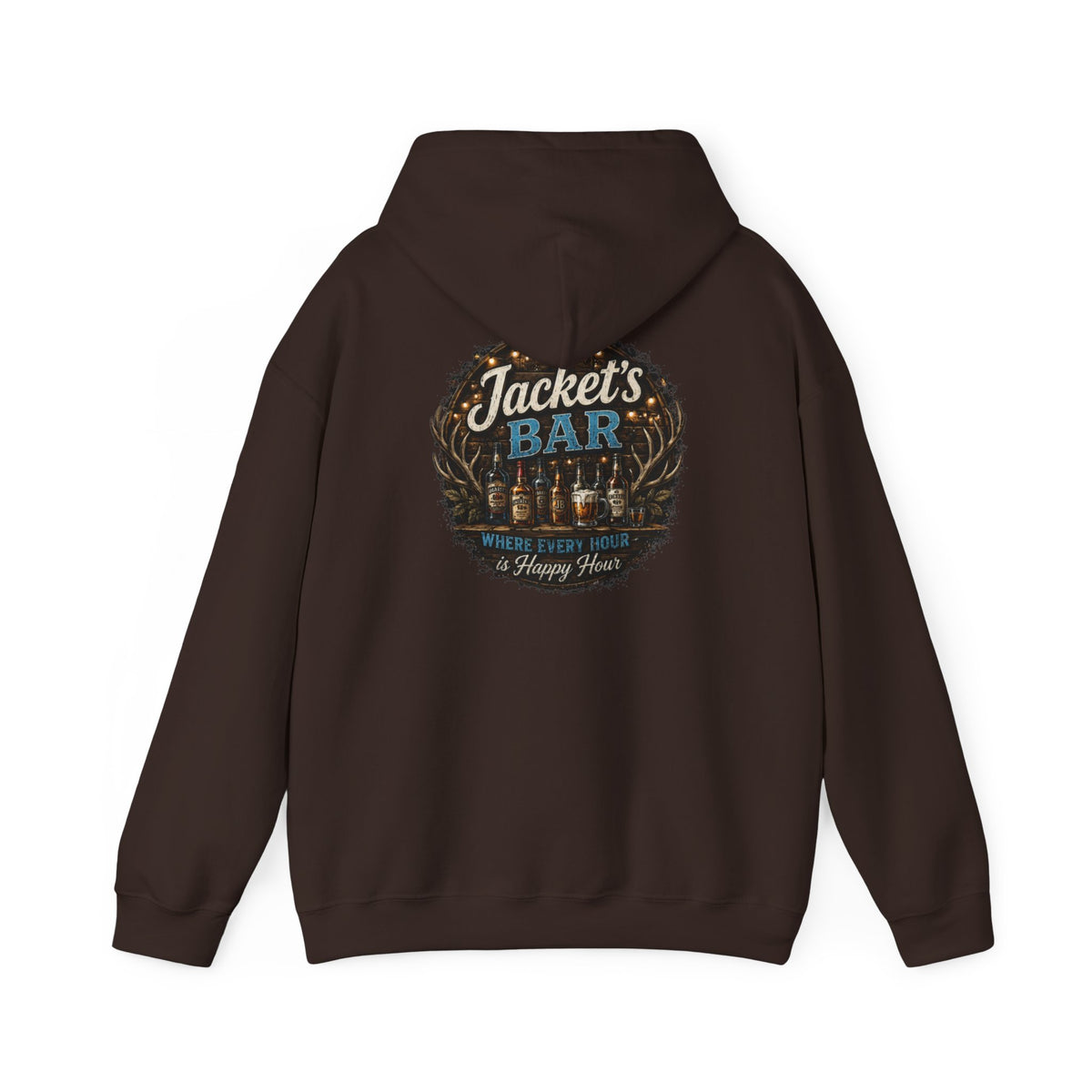 Jacket's Bar Hoodie — Vintage Pub Logo Hooded Sweatshirt