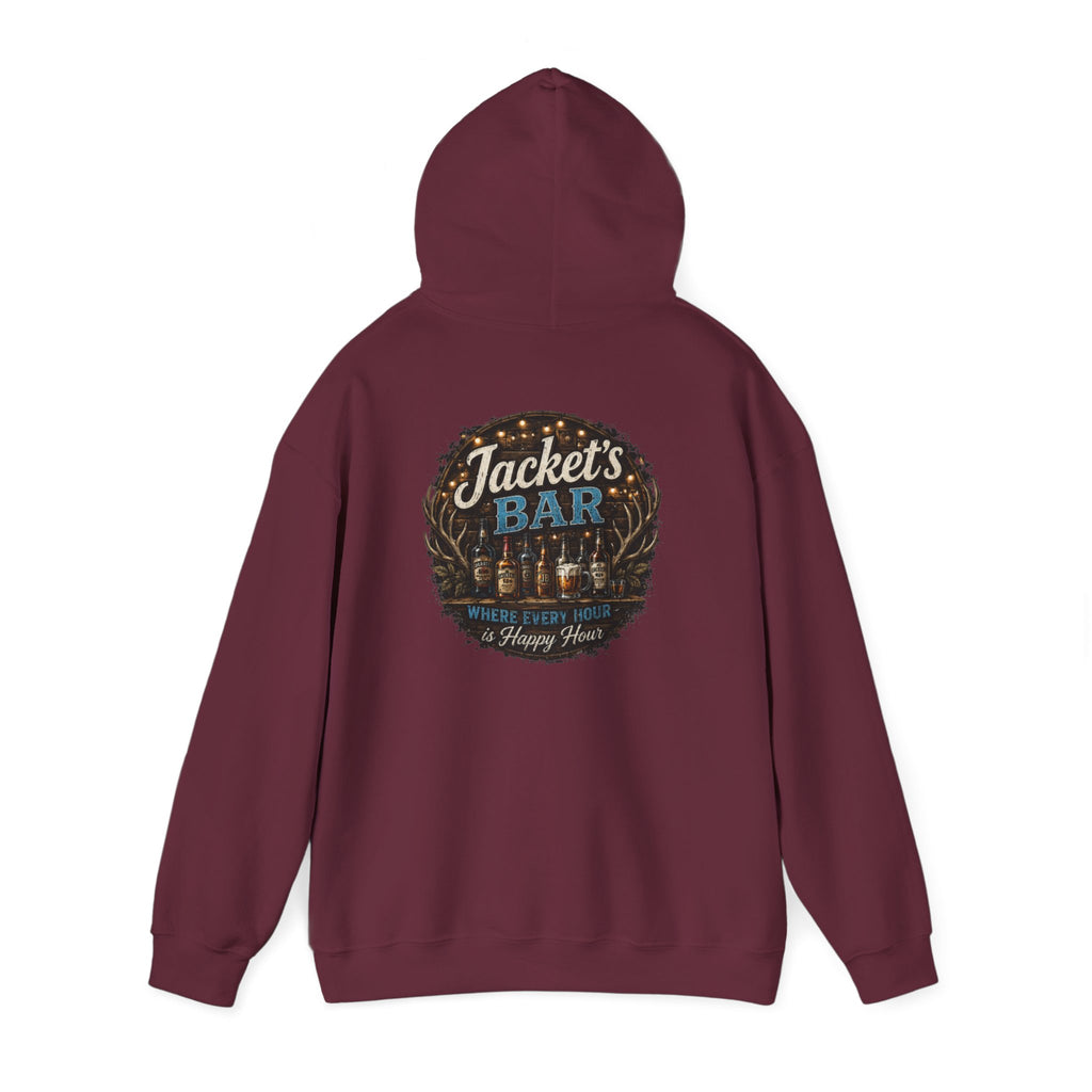 Jacket's Bar Hoodie — Vintage Pub Logo Hooded Sweatshirt
