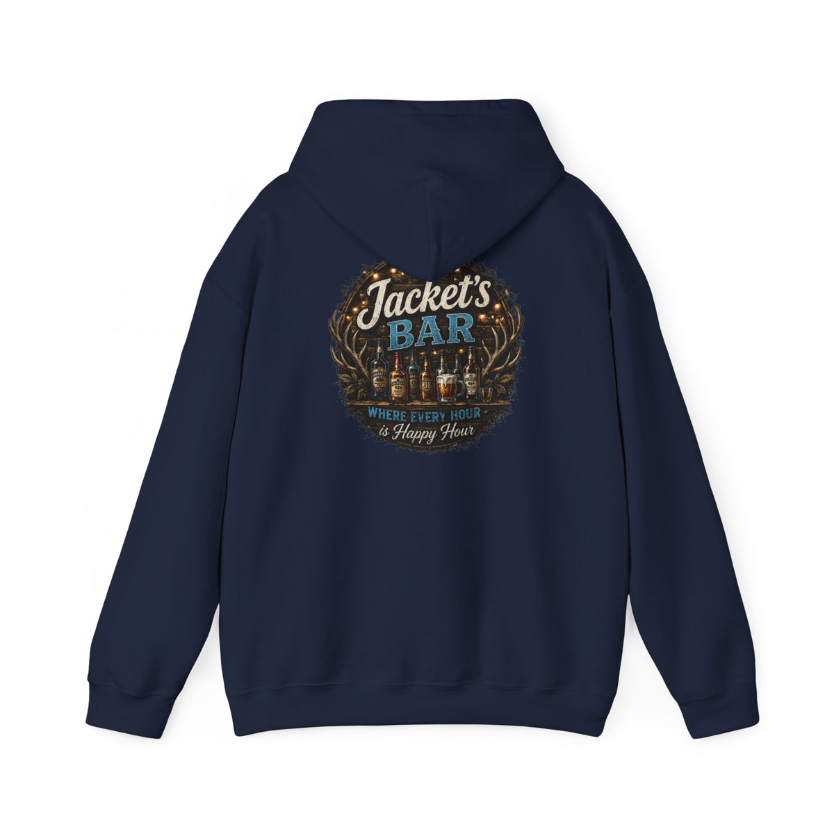 Jacket's Bar Hoodie — Vintage Pub Logo Hooded Sweatshirt