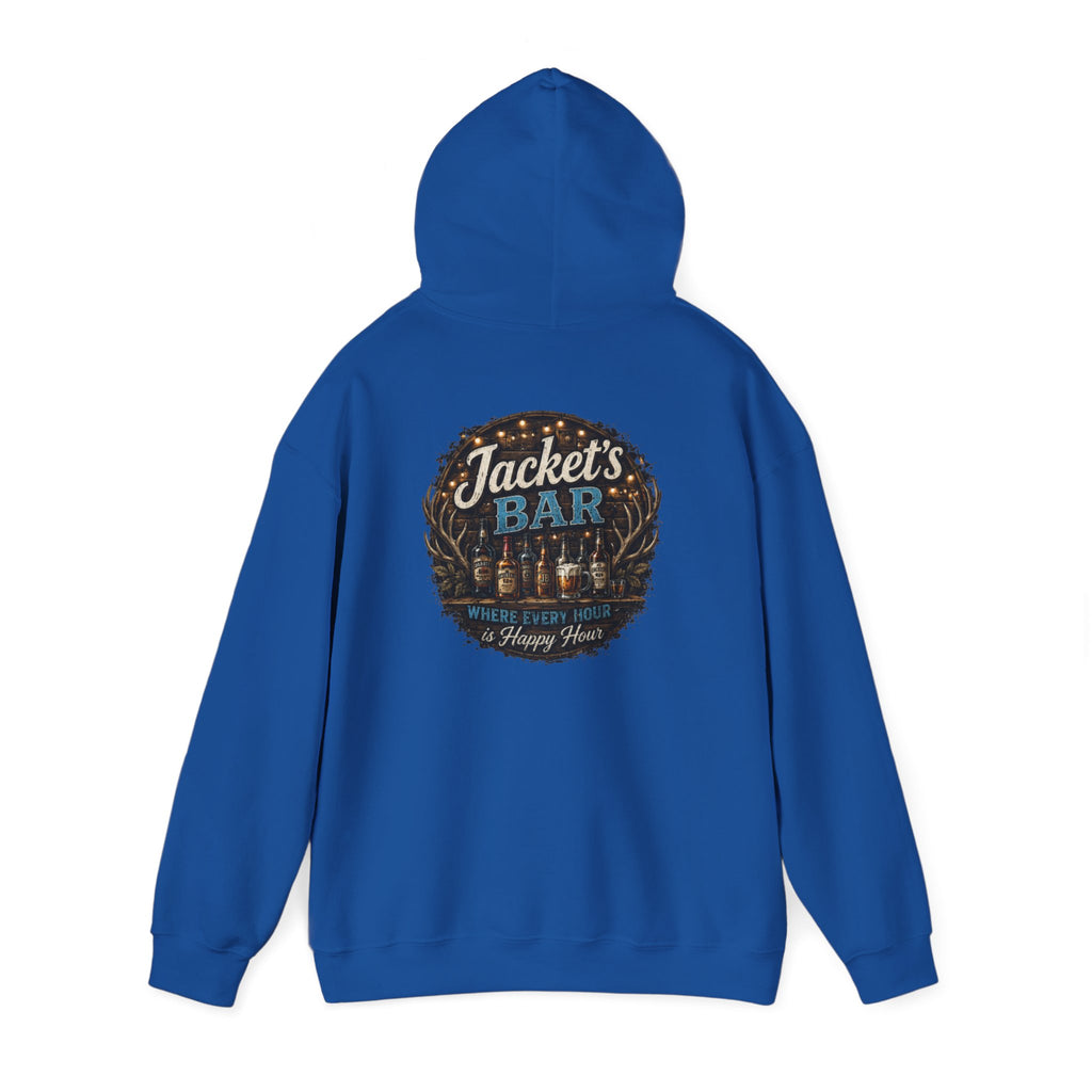 Jacket's Bar Hoodie — Vintage Pub Logo Hooded Sweatshirt