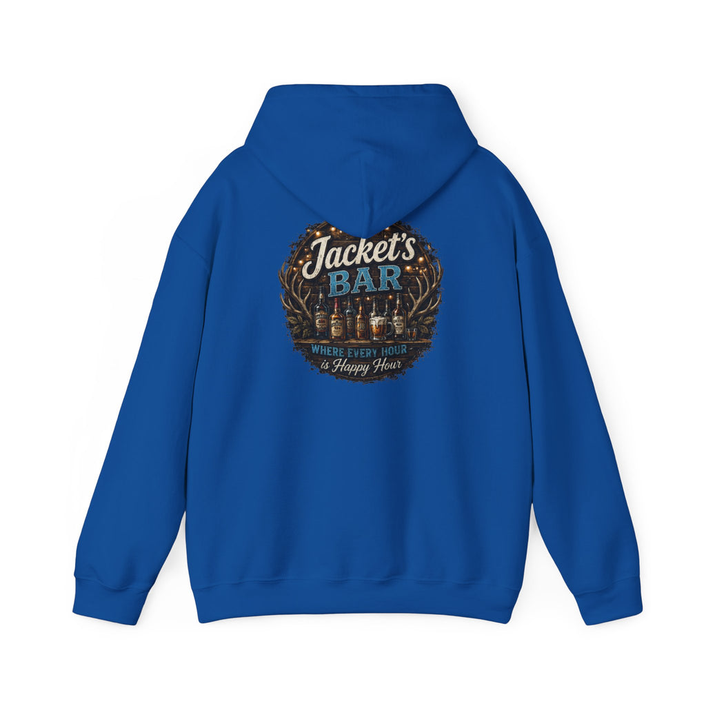 Jacket's Bar Hoodie — Vintage Pub Logo Hooded Sweatshirt