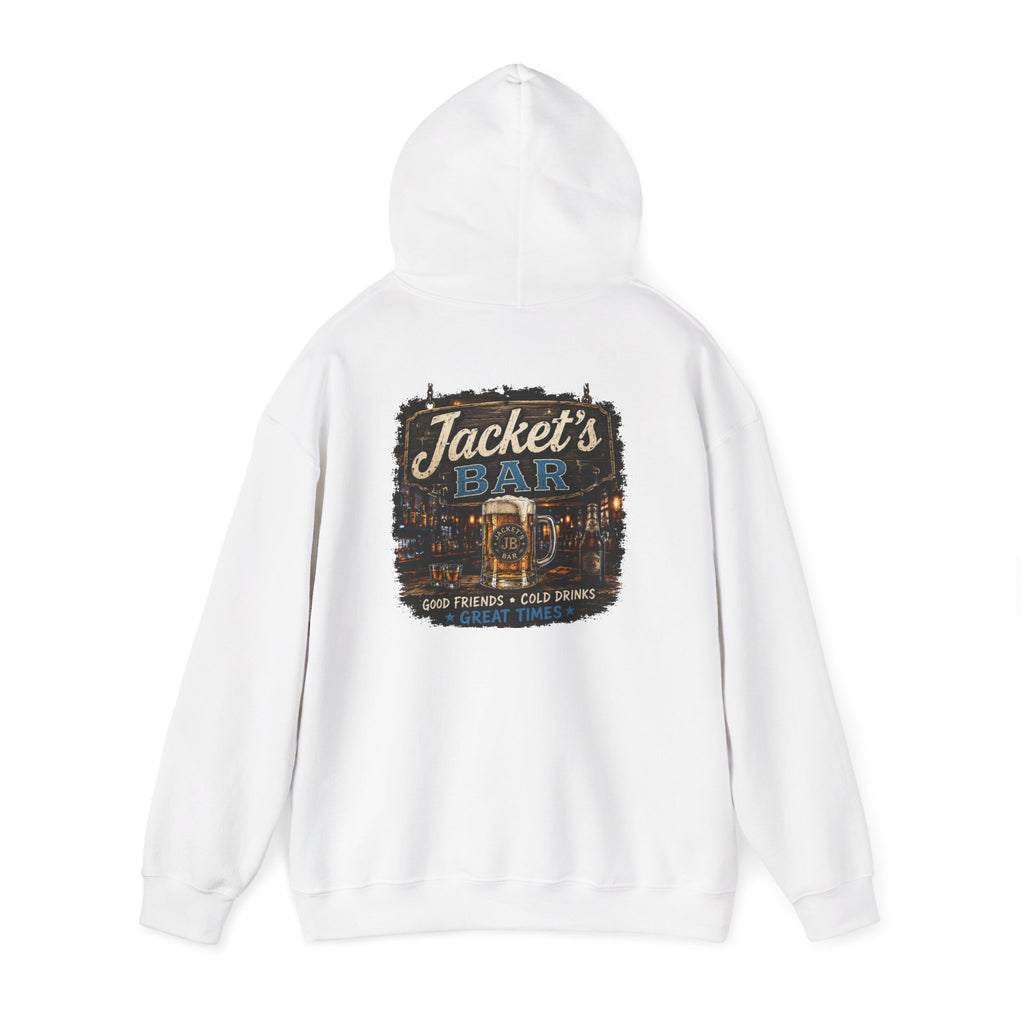 Jacket's Bar Hooded Sweatshirt — Vintage Pub Logo Hoodie