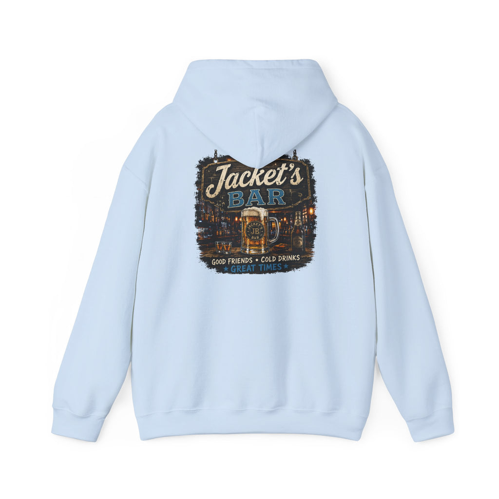 Jacket's Bar Hooded Sweatshirt — Vintage Pub Logo Hoodie