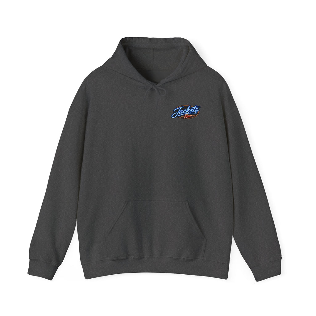 Jacket's Bar Hoodie — Tropical Sunset Beach Bar Pullover