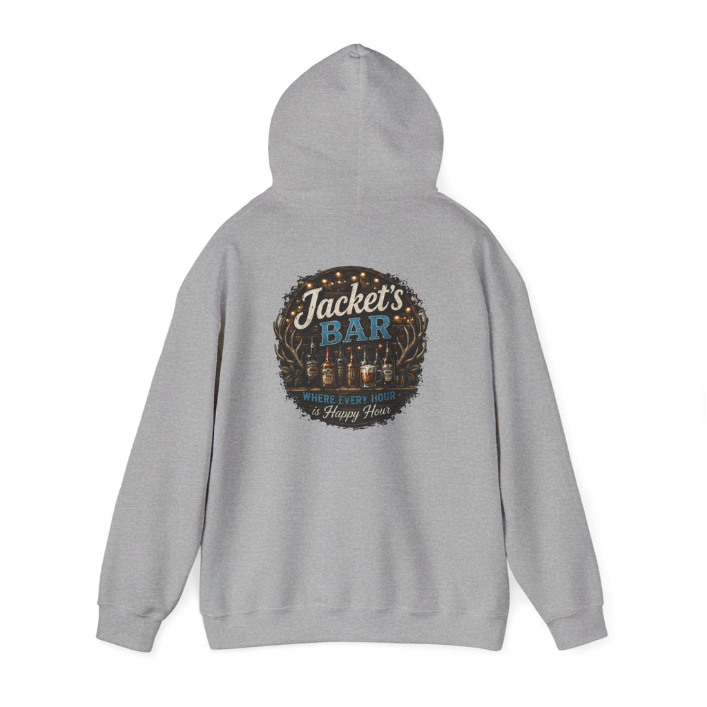 Jacket's Bar Hoodie — Vintage Pub Logo Hooded Sweatshirt