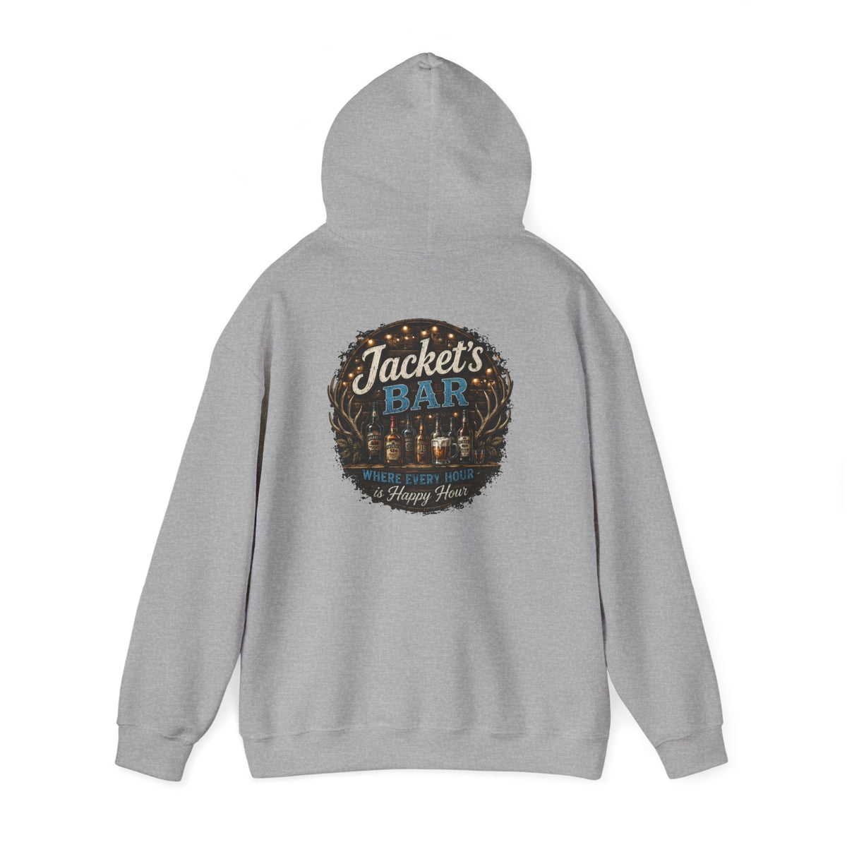 Jacket's Bar Hoodie — Vintage Pub Logo Hooded Sweatshirt