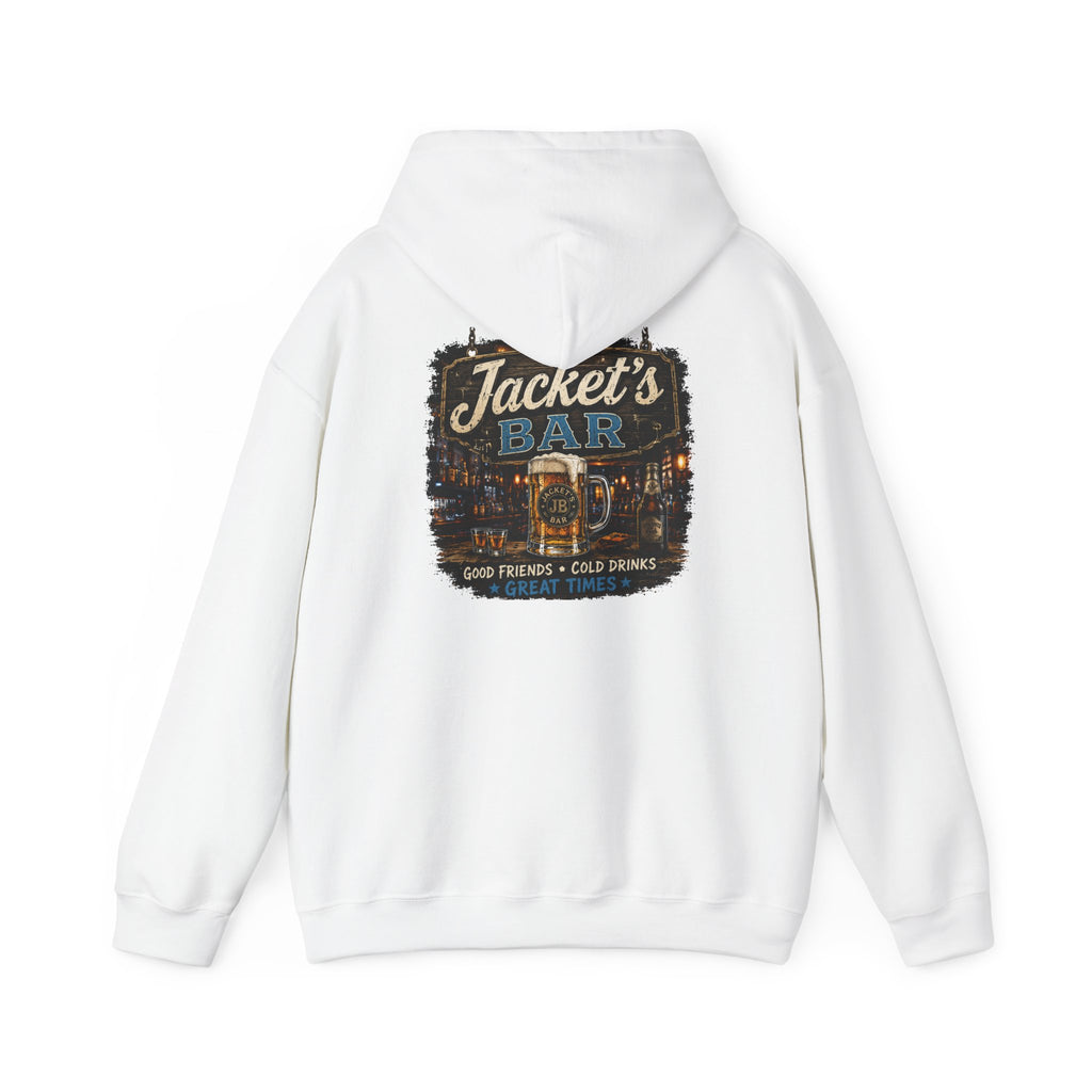 Jacket's Bar Hooded Sweatshirt — Vintage Pub Logo Hoodie