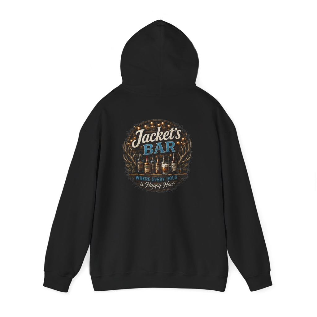 Jacket's Bar Hoodie — Vintage Pub Logo Hooded Sweatshirt