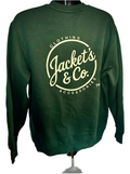 Green Crewneck Sweatshirt with Khaki font