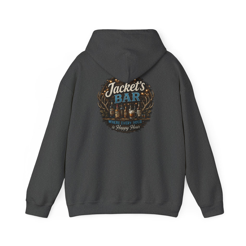 Jacket's Bar Hoodie — Vintage Pub Logo Hooded Sweatshirt