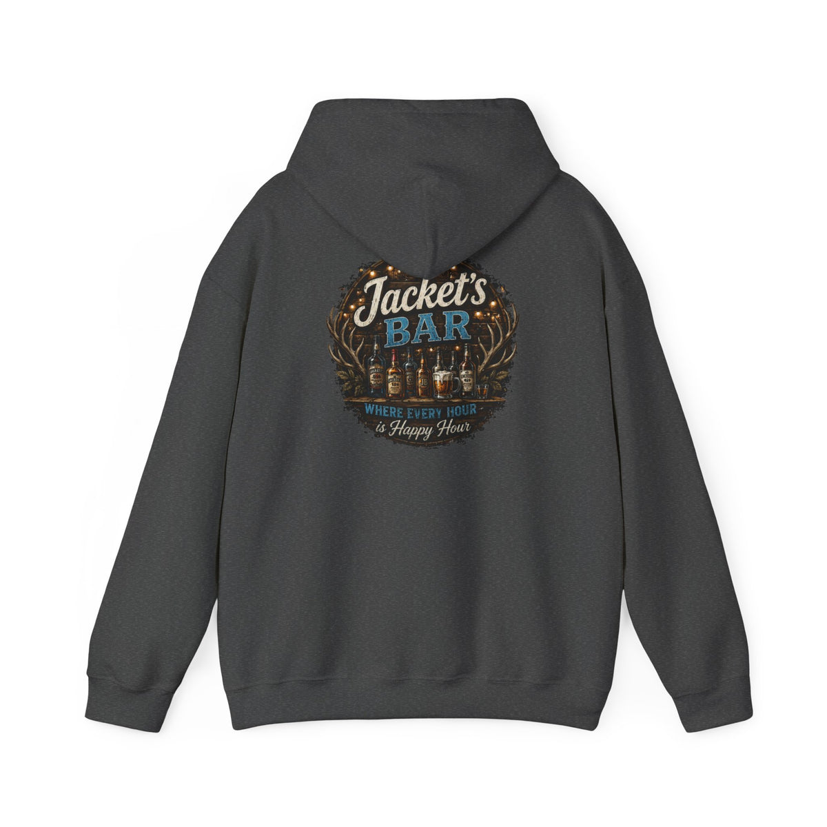 Jacket's Bar Hoodie — Vintage Pub Logo Hooded Sweatshirt