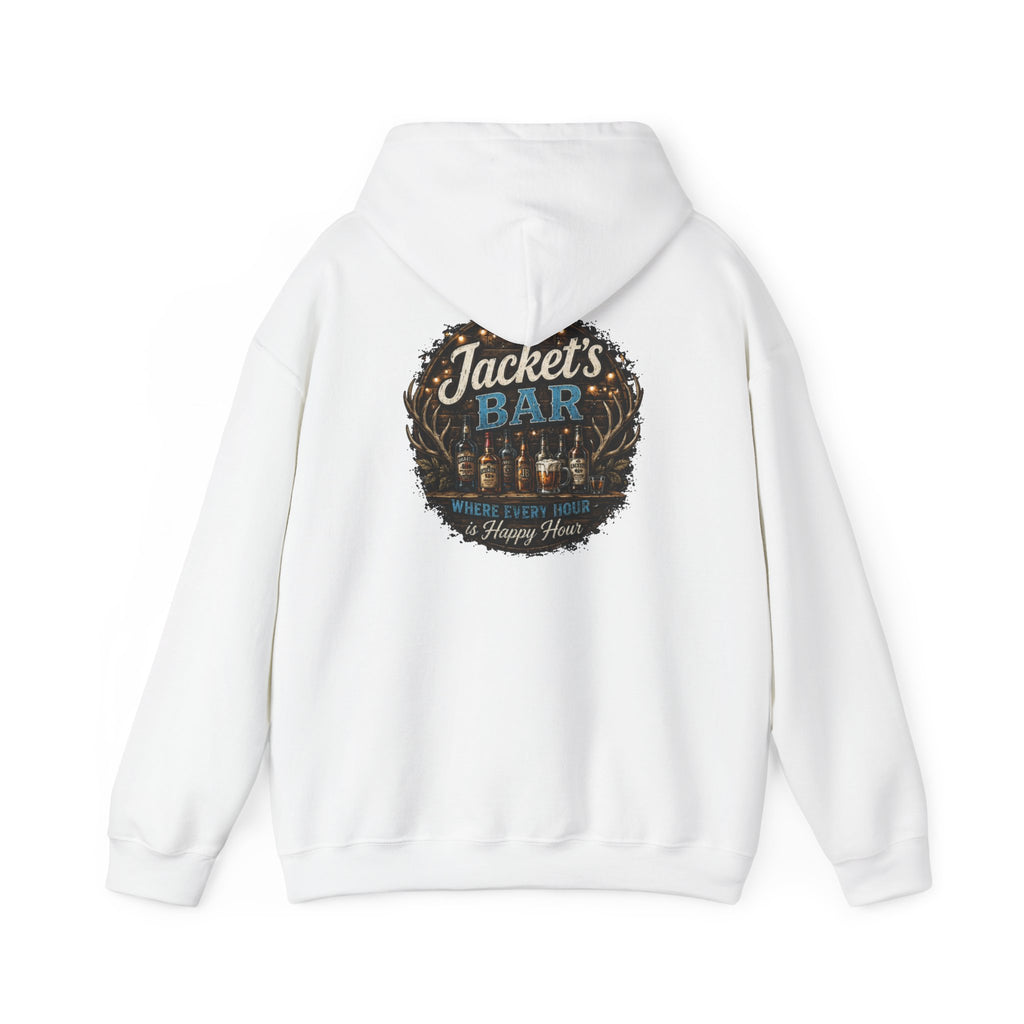Jacket's Bar Hoodie — Vintage Pub Logo Hooded Sweatshirt