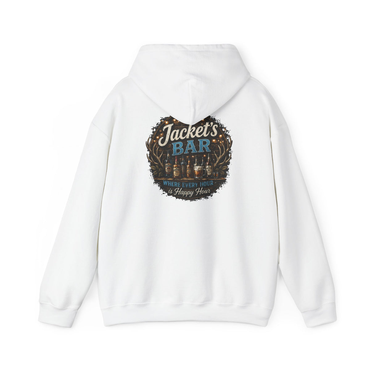 Jacket's Bar Hoodie — Vintage Pub Logo Hooded Sweatshirt