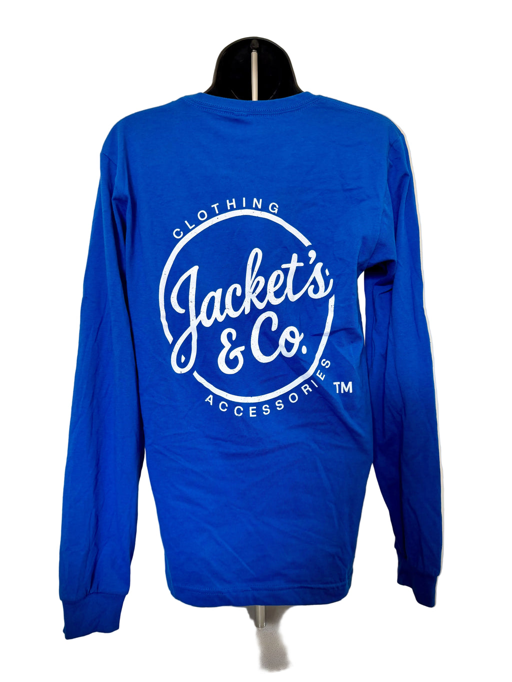 Love Sleeve Royal Blue Tee with white distressed font