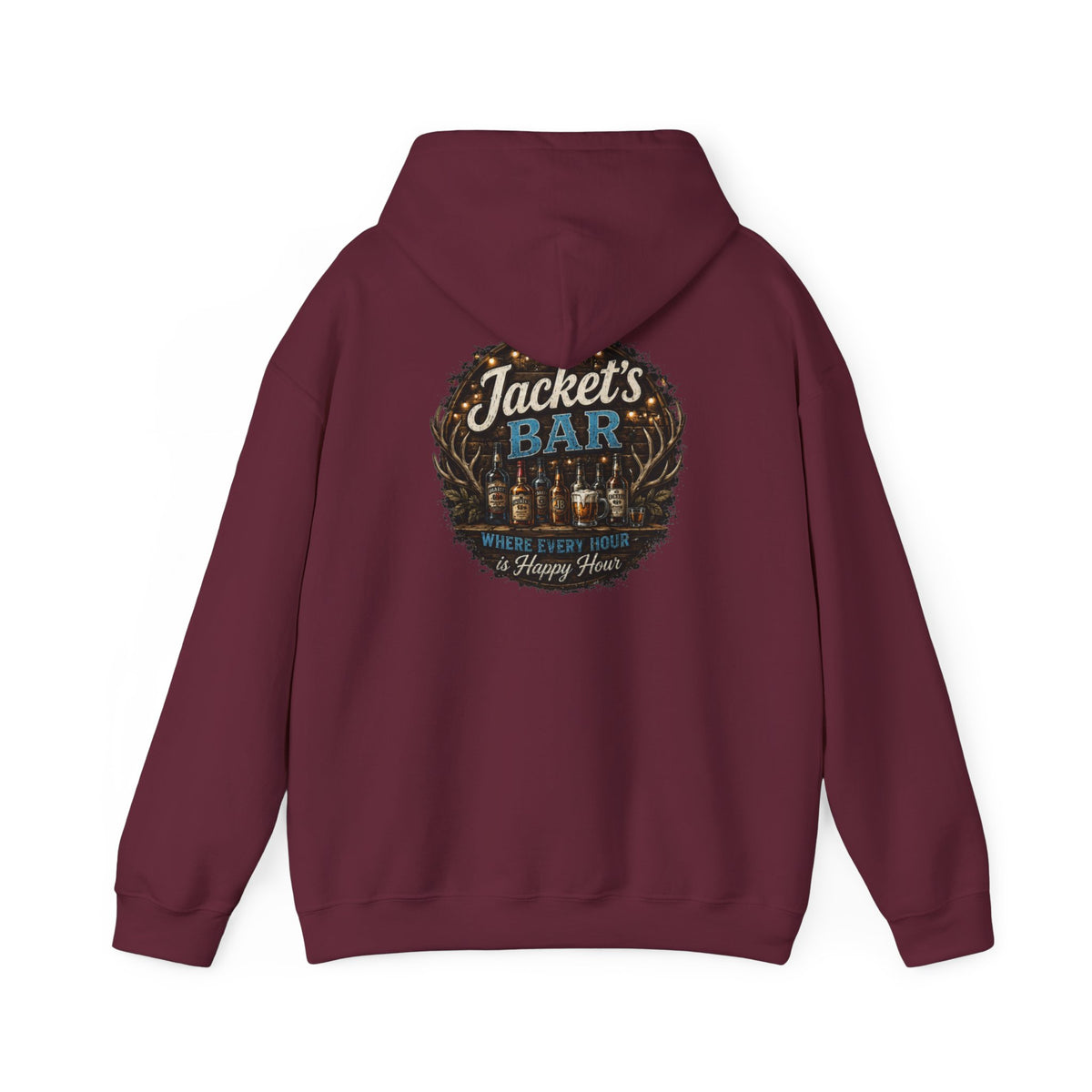 Jacket's Bar Hoodie — Vintage Pub Logo Hooded Sweatshirt