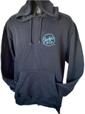 Navy Hoodie with blue font
