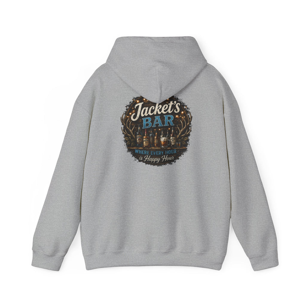 Jacket's Bar Hoodie — Vintage Pub Logo Hooded Sweatshirt