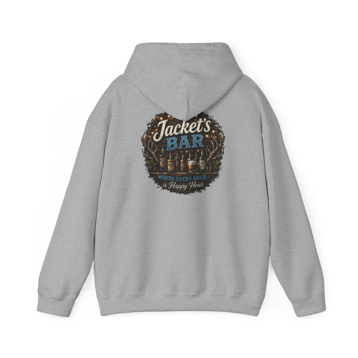 Jacket's Bar Hoodie — Vintage Pub Logo Hooded Sweatshirt