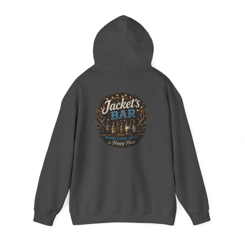 Jacket's Bar Hoodie — Vintage Pub Logo Hooded Sweatshirt