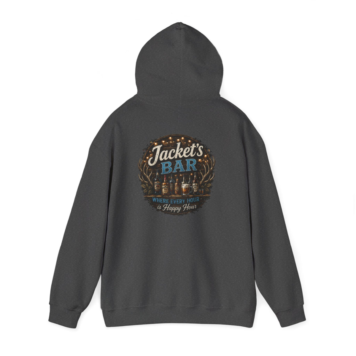 Jacket's Bar Hoodie — Vintage Pub Logo Hooded Sweatshirt
