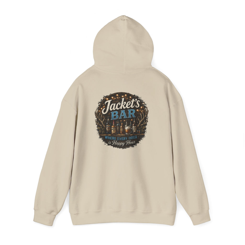 Jacket's Bar Hoodie — Vintage Pub Logo Hooded Sweatshirt