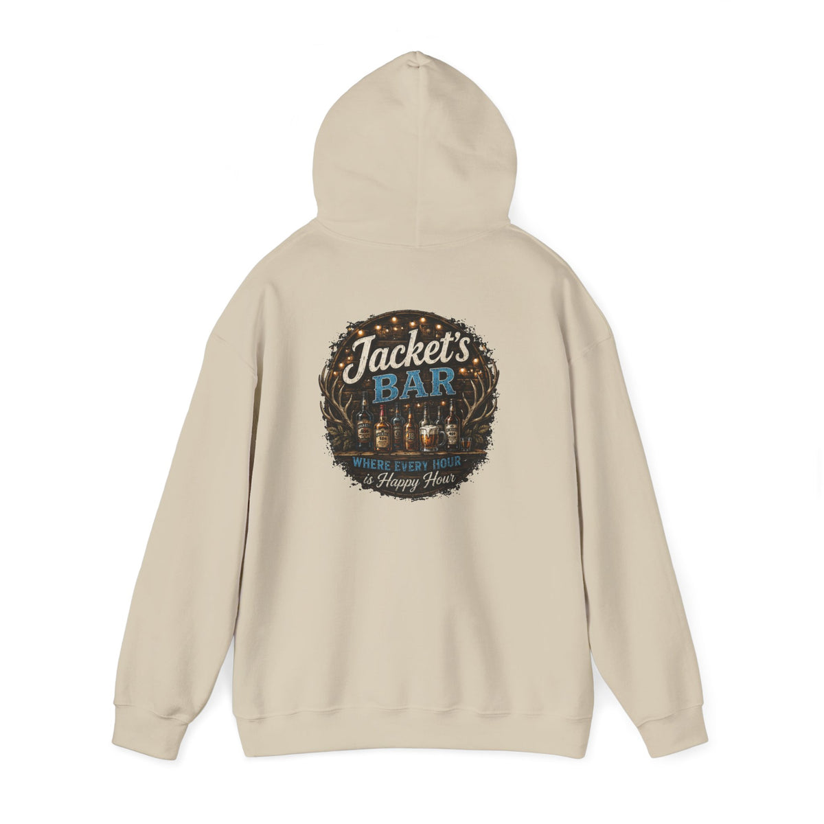 Jacket's Bar Hoodie — Vintage Pub Logo Hooded Sweatshirt