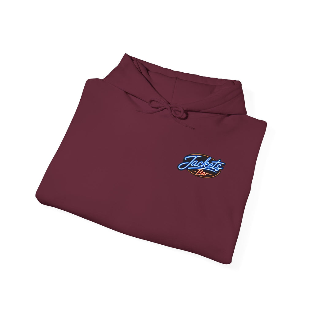 Jacket's Bar Hoodie — Tropical Sunset Beach Bar Pullover