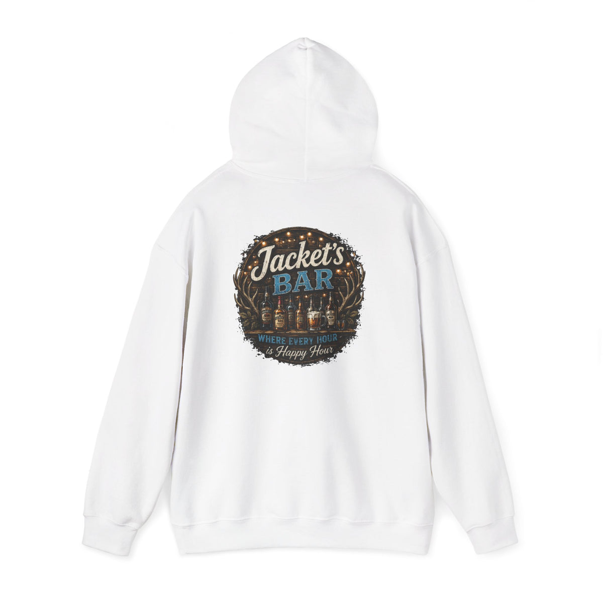 Jacket's Bar Hoodie — Vintage Pub Logo Hooded Sweatshirt