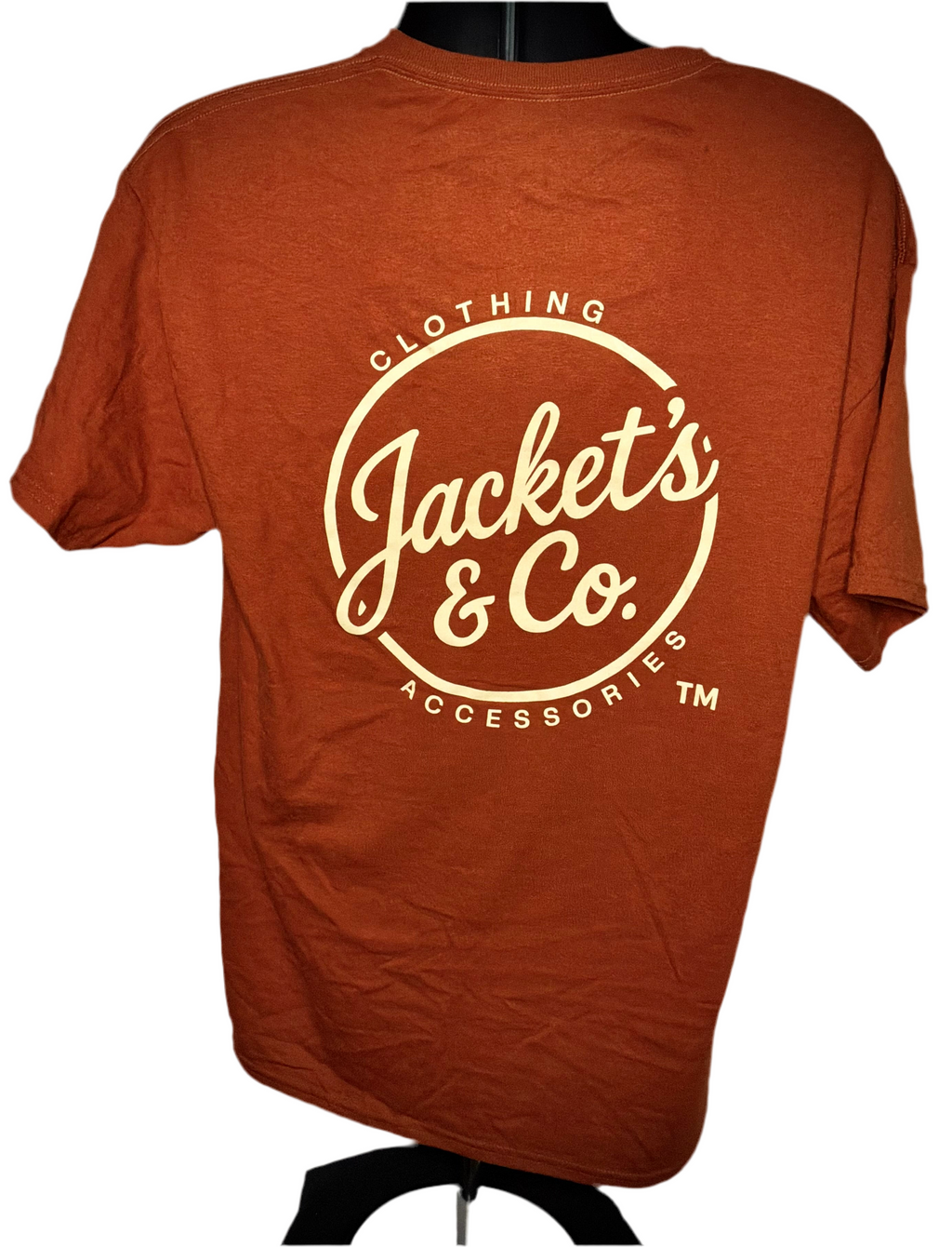 Burnt Orange T-shirt with khaki font