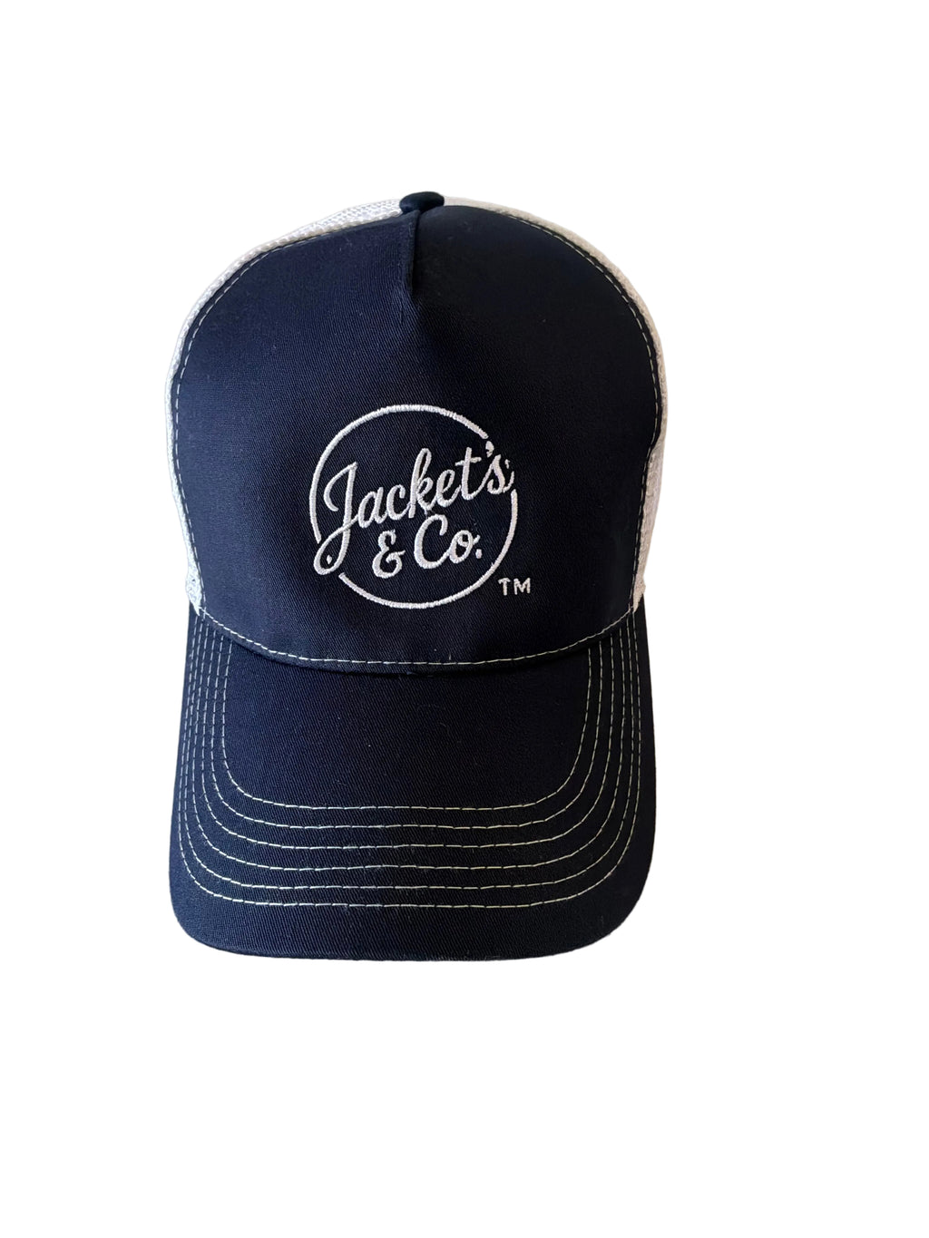 Navy Blue and white Trucker Hat