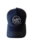 Navy Blue and white Trucker Hat