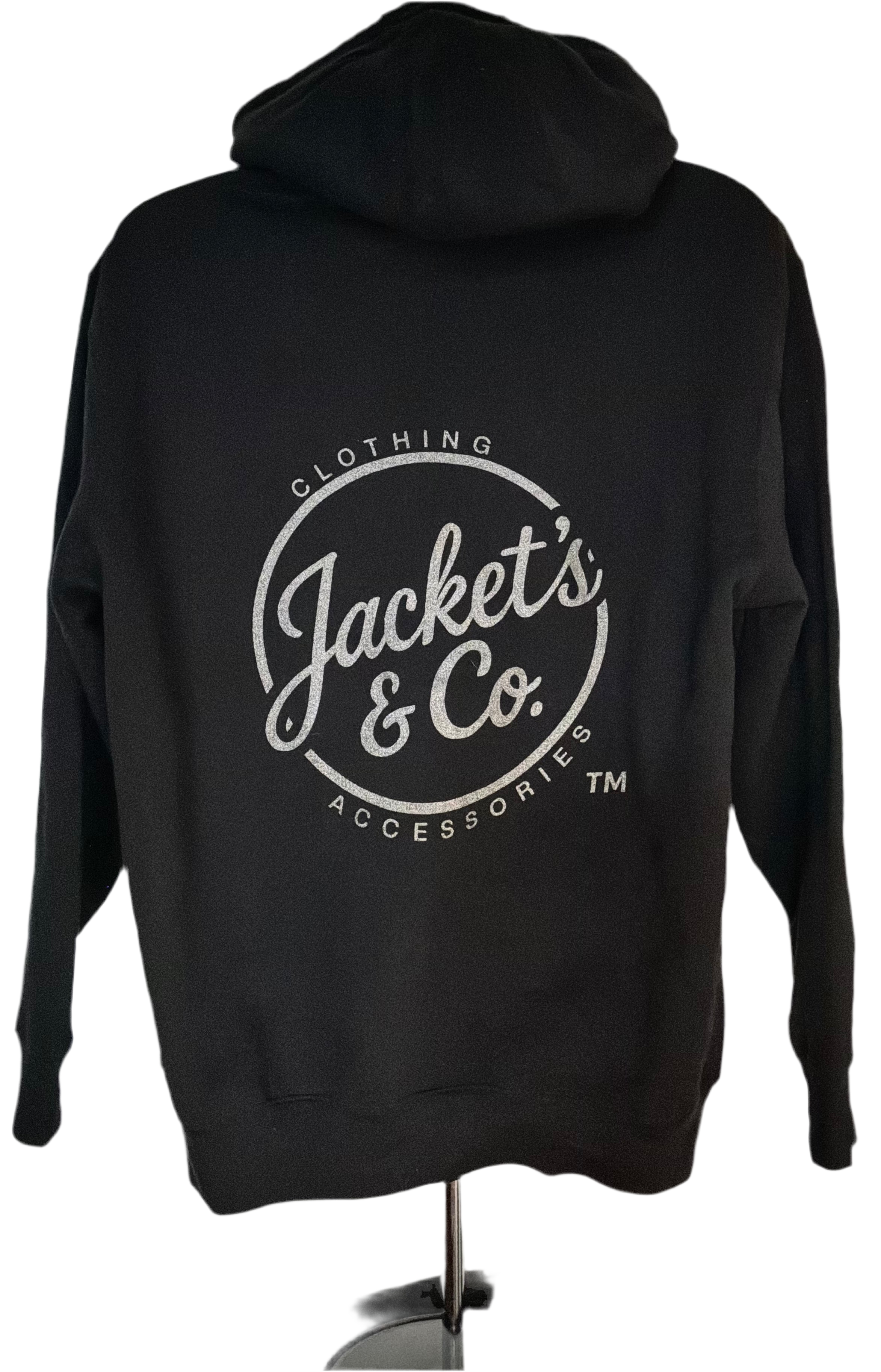 Black Hoodie with Gun Metal Font