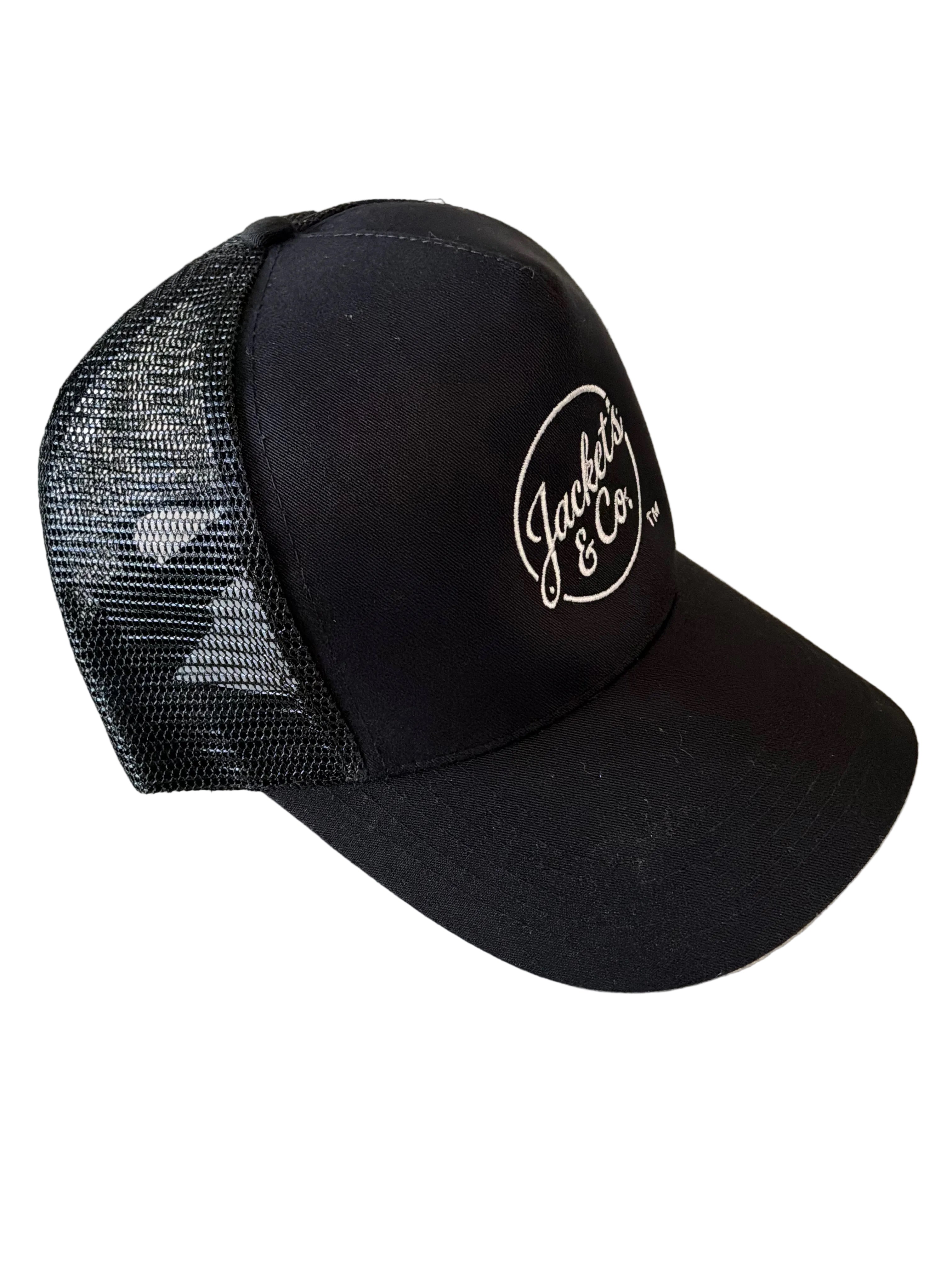 Black Mesh back Trucker Hat