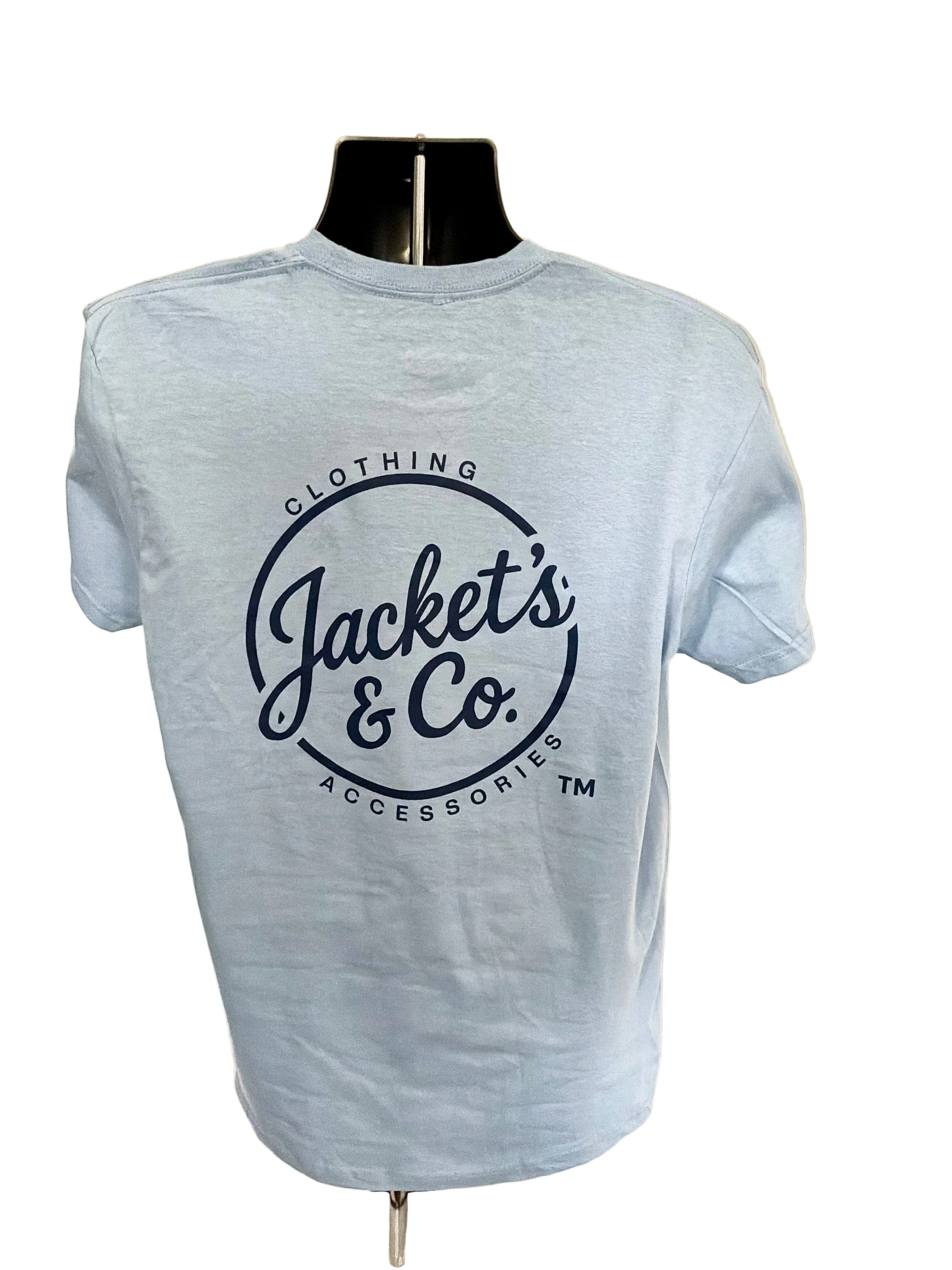 Light Blue T-shirt with Navy font