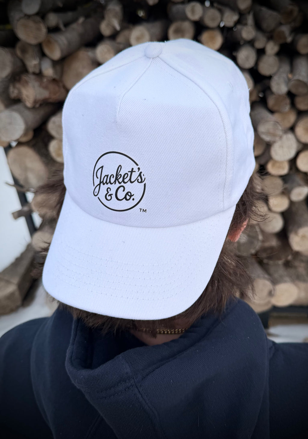 White Hat with Black Logo