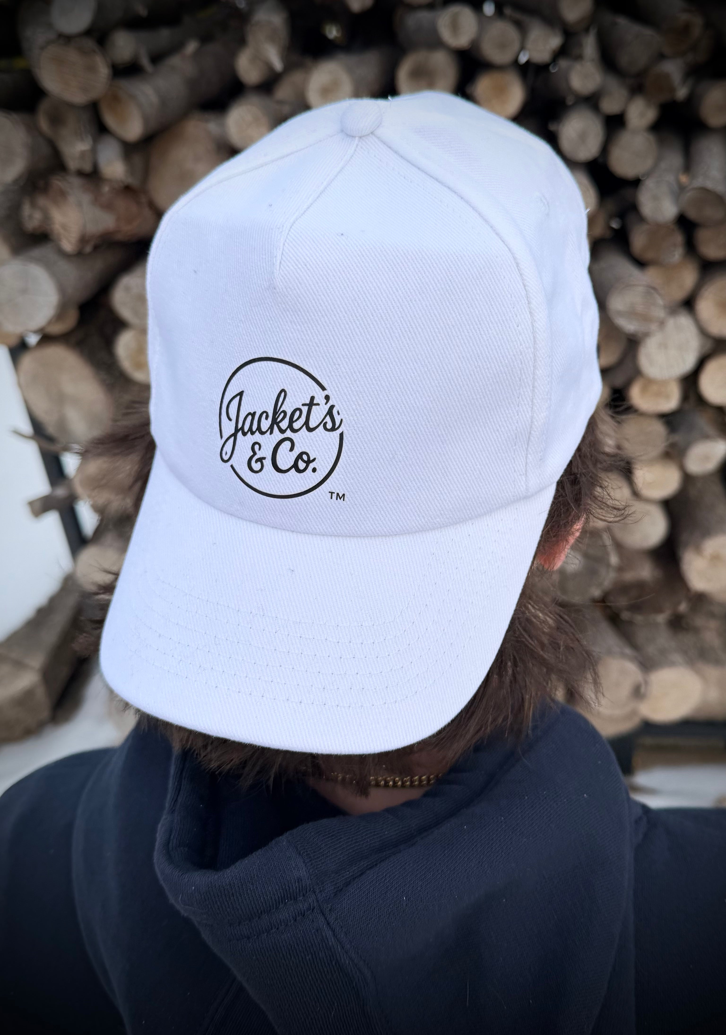 White Hat with Black Logo