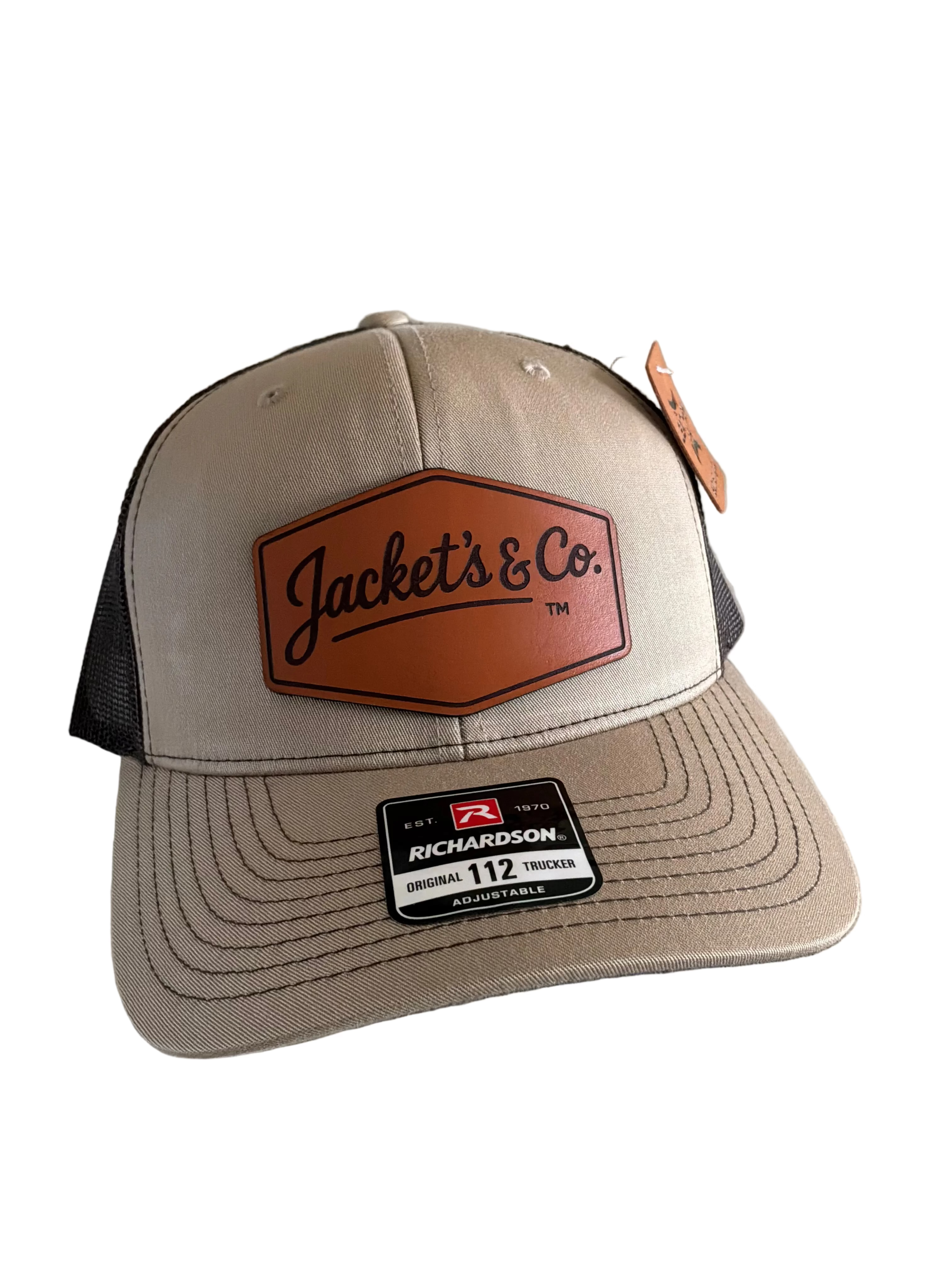 Limited Edition Custom Hexagon Leather Logo Trucker Hat