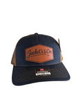 Limited Edition Custom Hexagon Leather Logo Trucker Hat