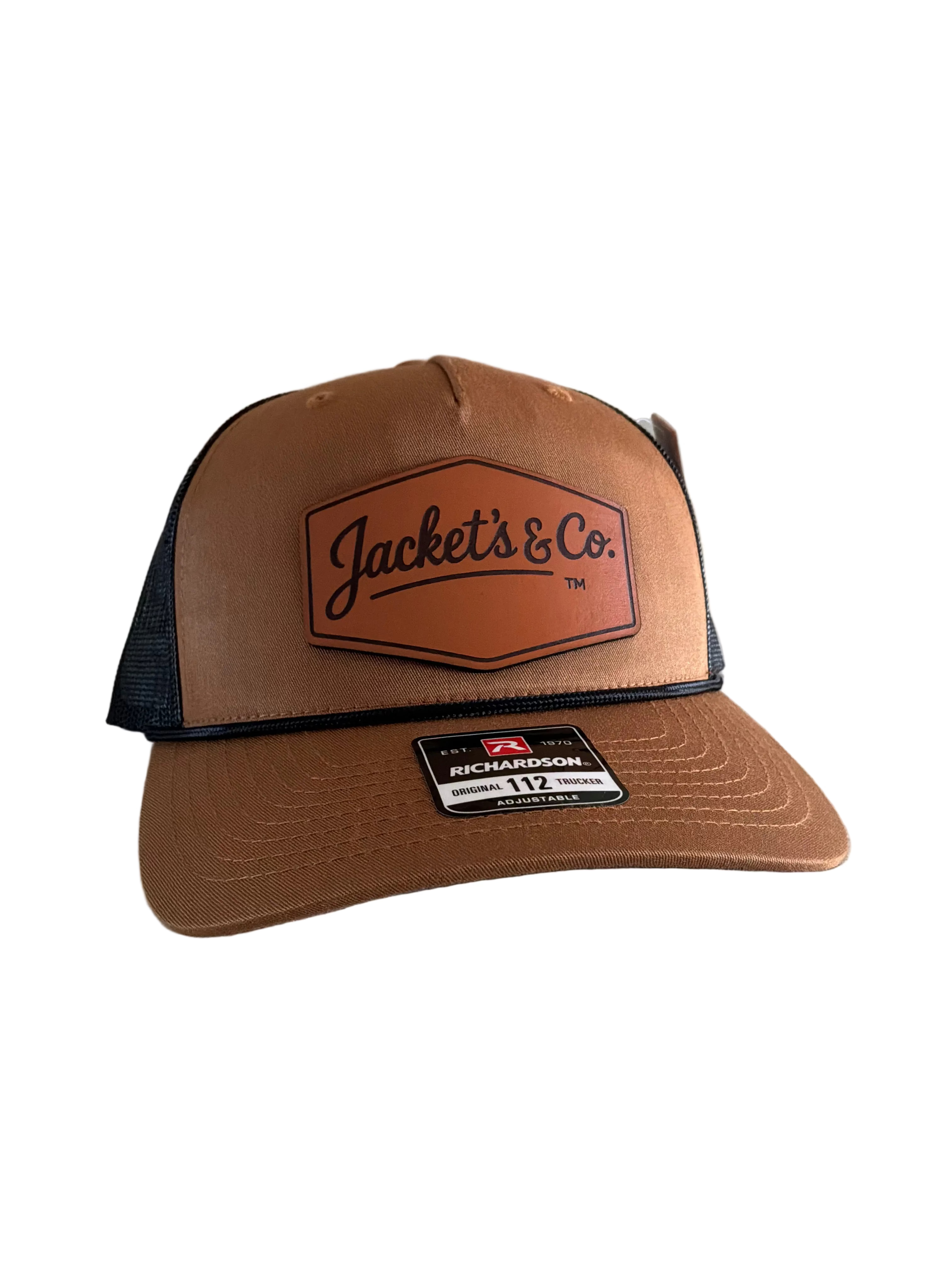 Limited Edition custom Hexagon Leather Logo Trucker Hat